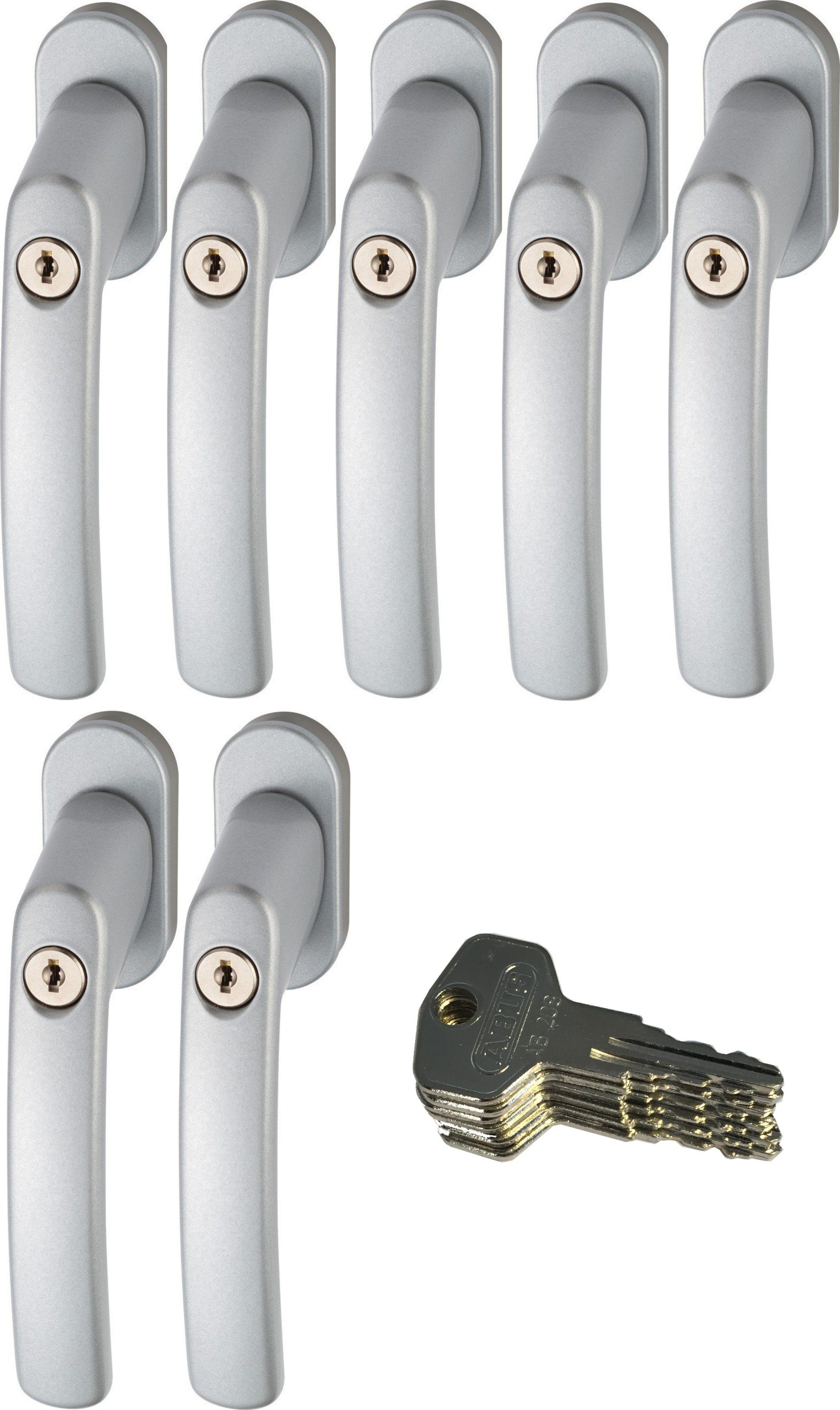 ABUS Fenstergriff ABUS FG200 Weiß, Braun, Silber, SB abschließbarer Fenster günstig online kaufen