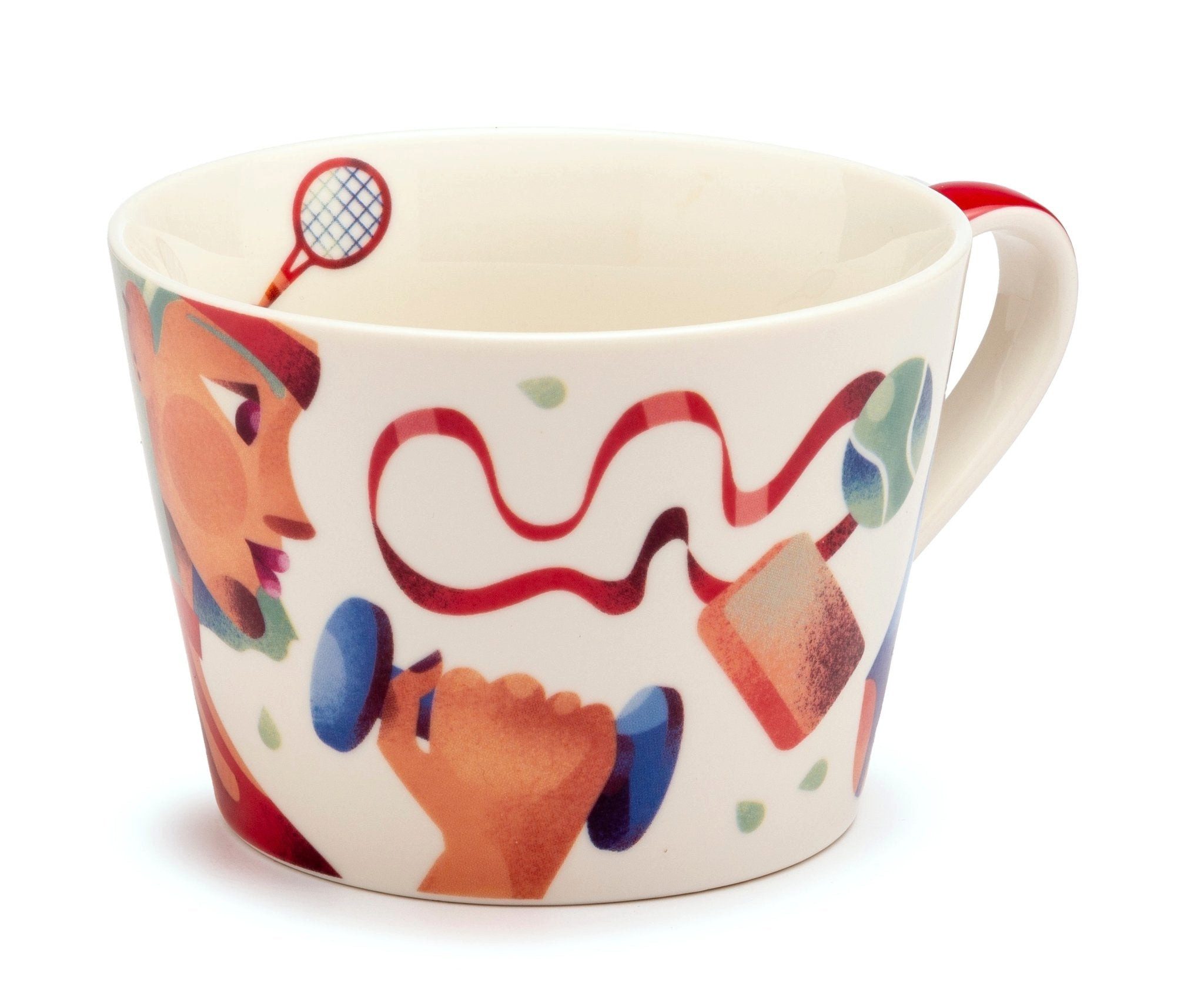 Palais Royal Tasse Palais Royal - Tasse Leidenschaft Dekor Sport - Keramik, 460ml