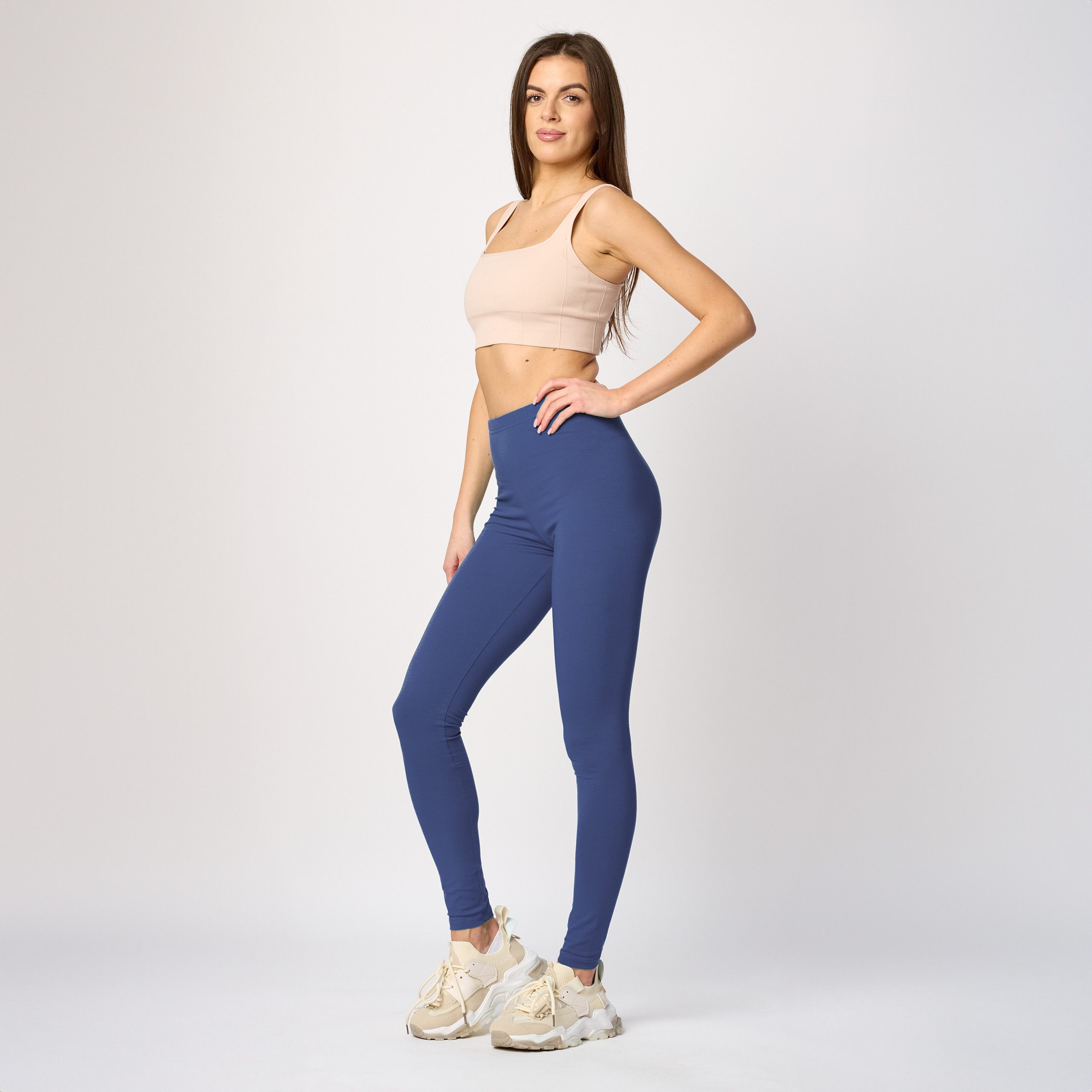 Merry Style Leggings Damen Hosen aus Baumwolle MS10-198 (1-tlg) elastischer günstig online kaufen