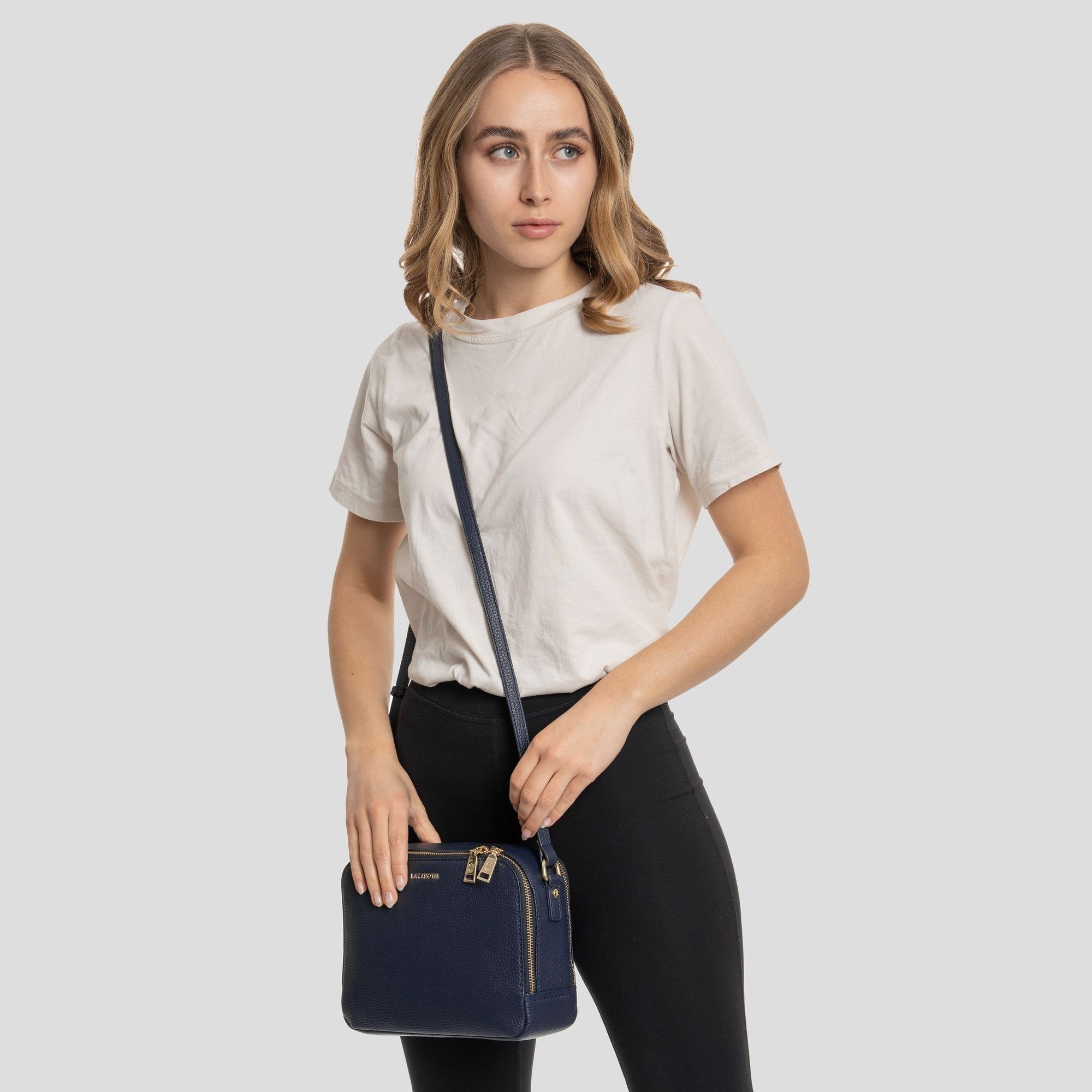 Lazarotti Umhängetasche Bologna Leather, Leder