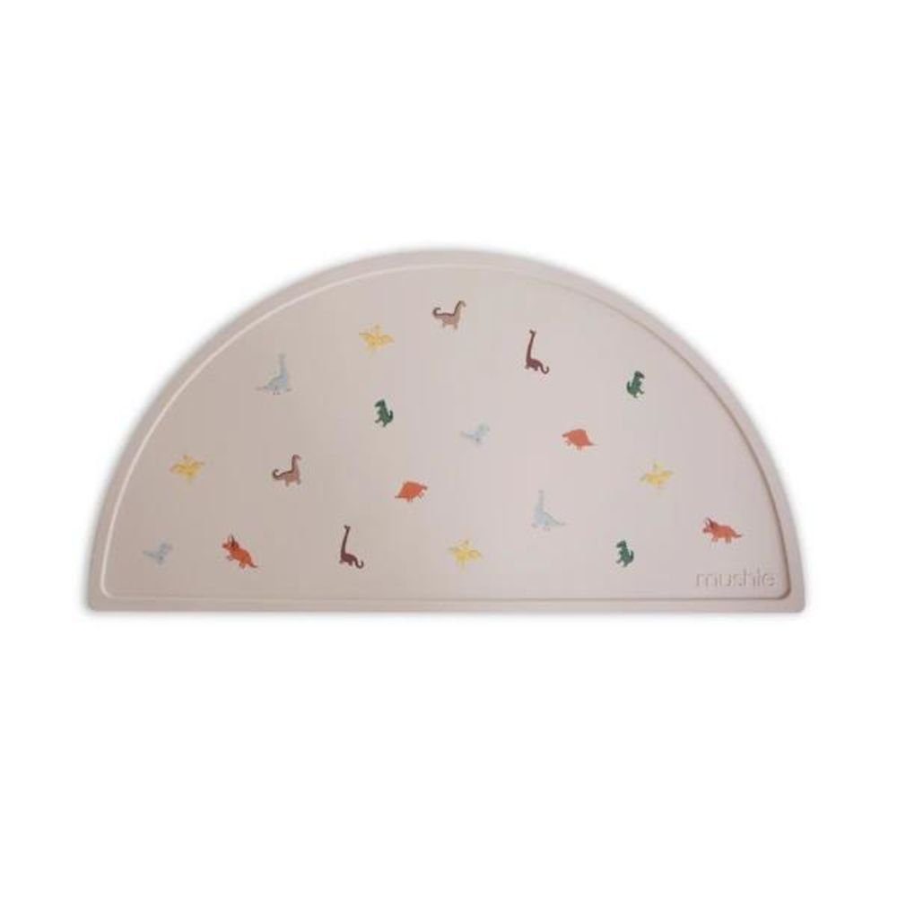Mushie Platzset Platzdeckchen Dinosaurs, Silikon, BPA-frei, Phthalaten-frei, Tischset, Tischunterlage, Dinos