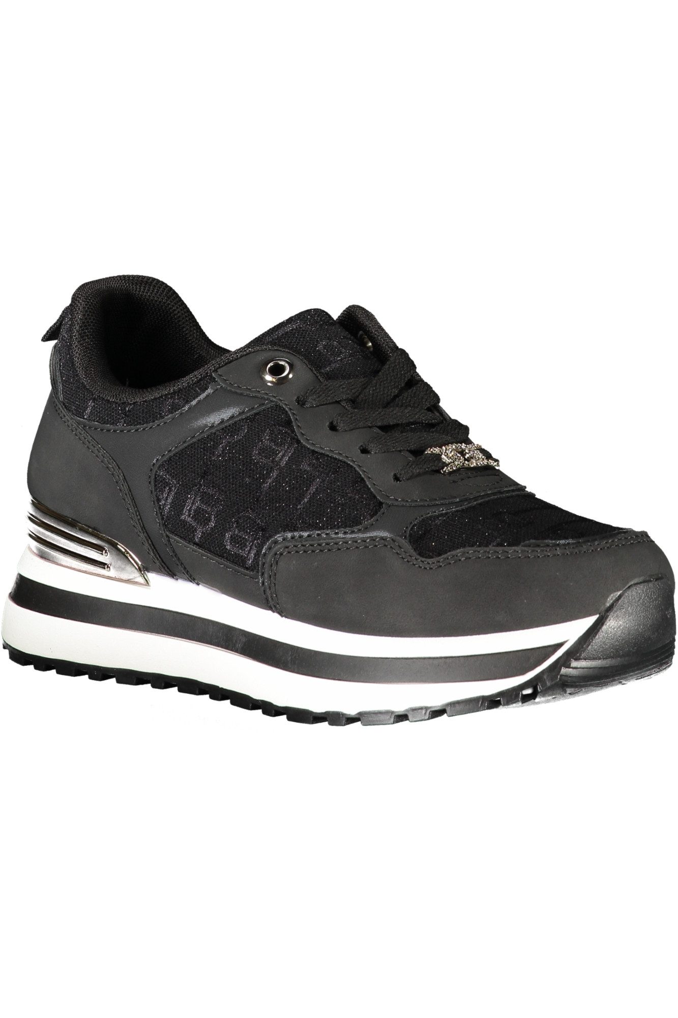 Laura Biagiotti Sneaker Eleganter schwarzer Damensneaker mit Plateau und