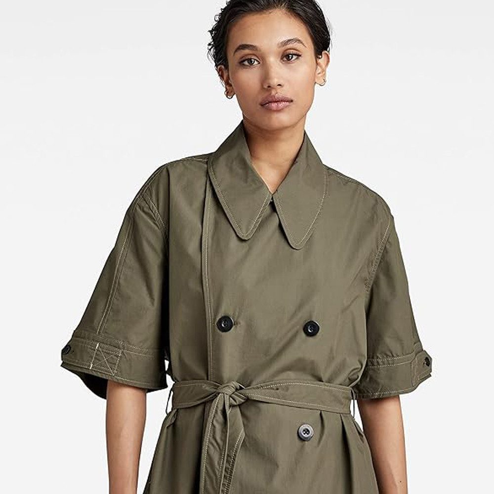 G-STAR Trenchcoat Damen High Trench Kleid Dresses (1-tlg) Größe : M