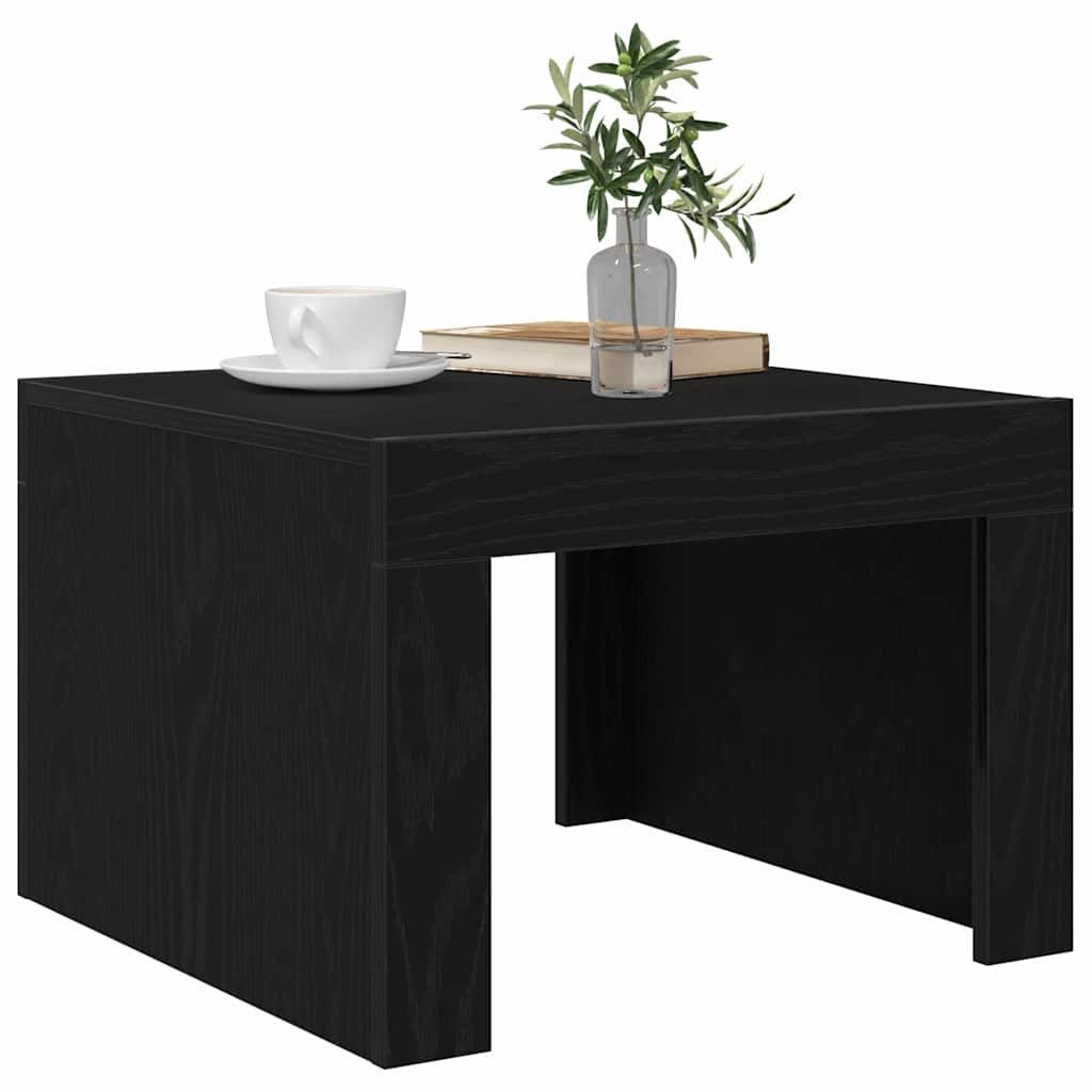 vidaXL Couchtisch Couchtisch Schwarz Eichen-Optik 50 x 50 x 35 cm Holzwerkstoff (1-St)