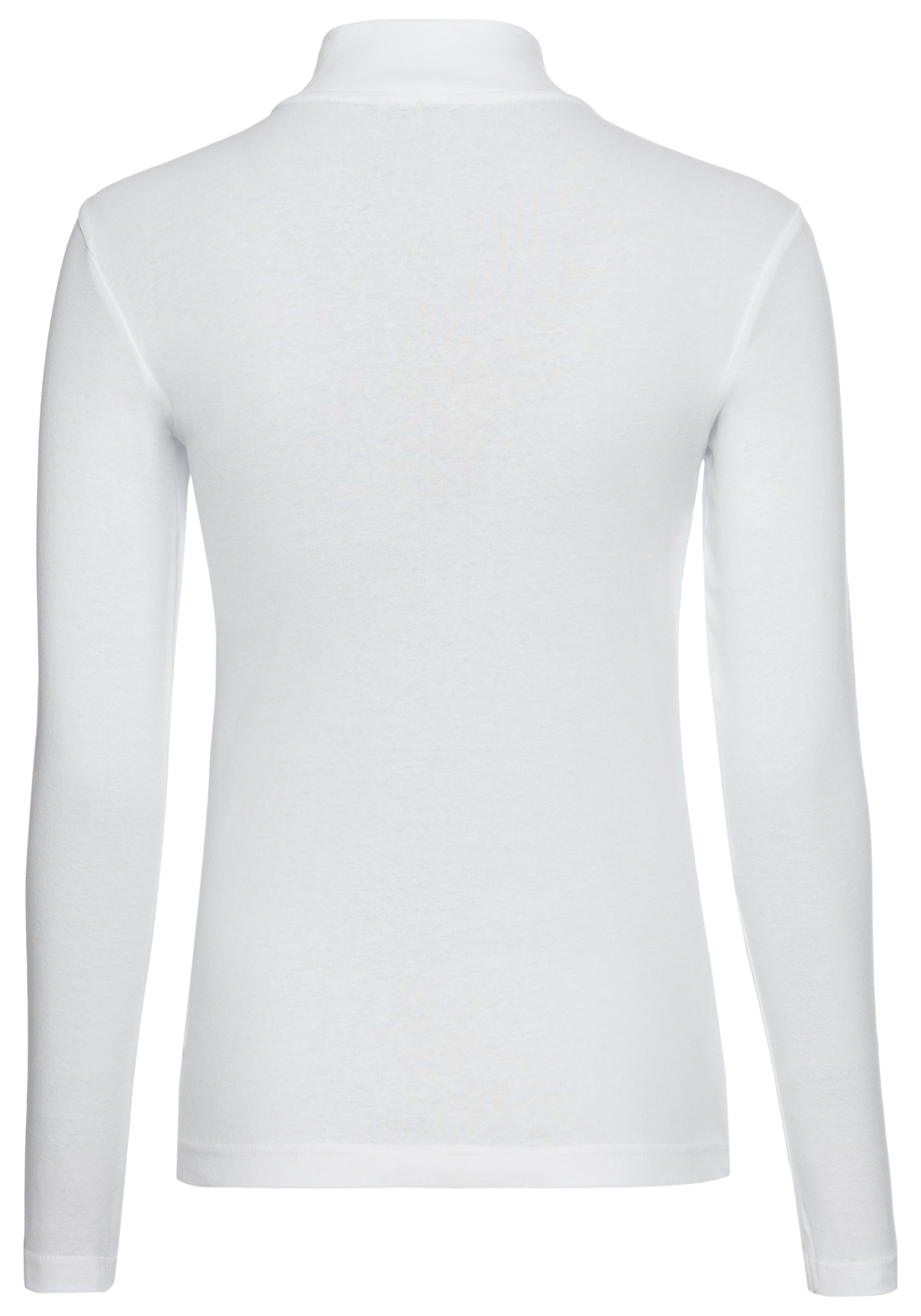 DELMAO Langarmshirt mit Troyer-Kragen