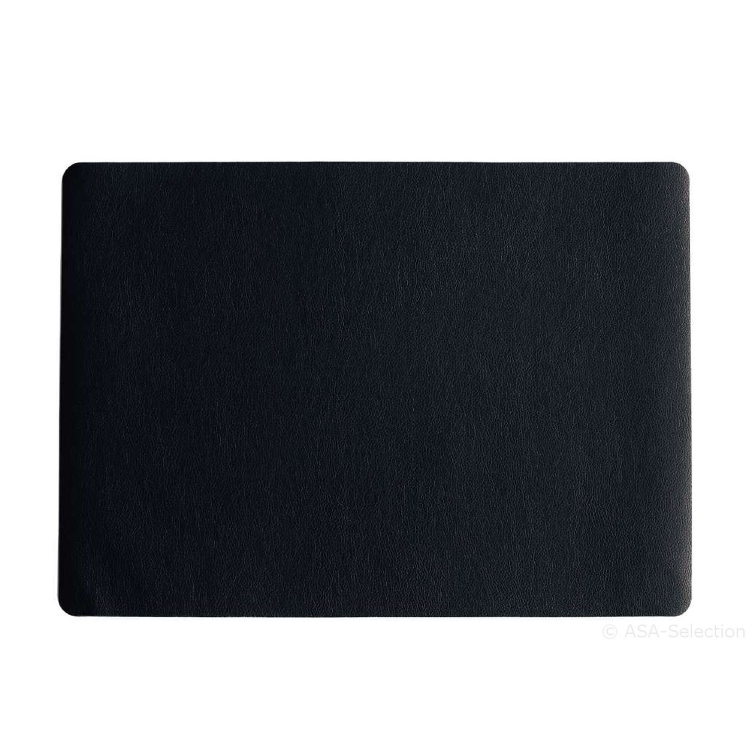 ASA SELECTION Platzset Leather Optic Schwarz 46 x 33 cm, (6-St)