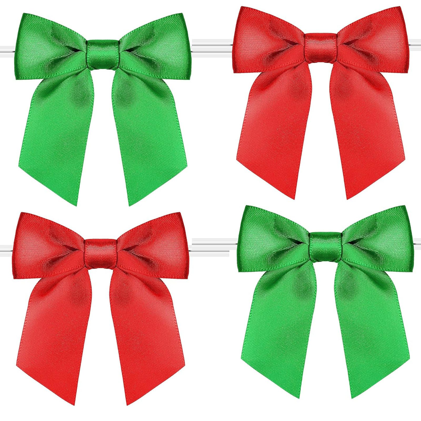 FELIXLEO Kranzblende 60er-Pack Weihnachtsschmuck mit roten und grünen Schleifen (1 St)