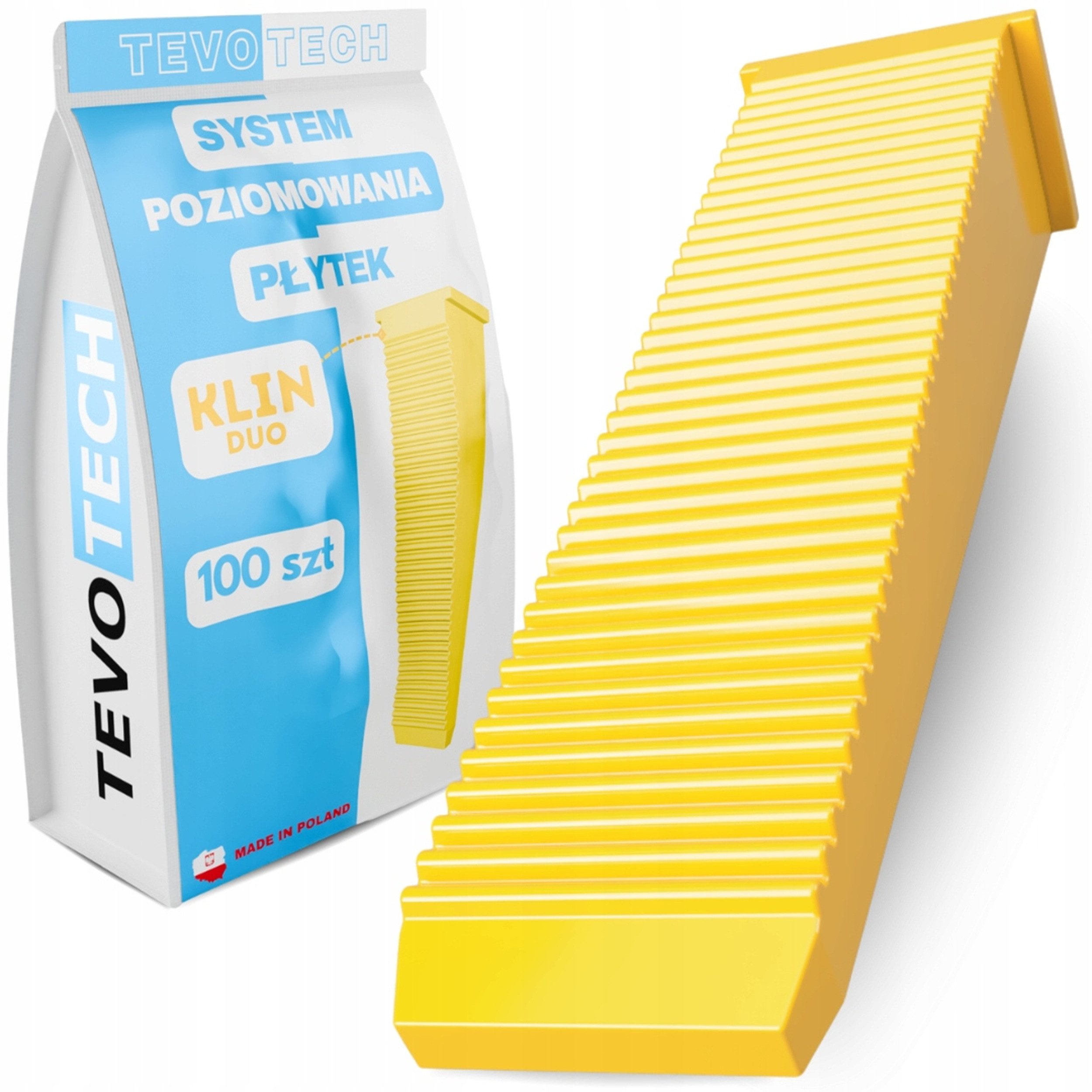 Tevo Tech Nivellierkeil DUO Ausgleichskeil für Montageclips 100 Stk., (100-St)
