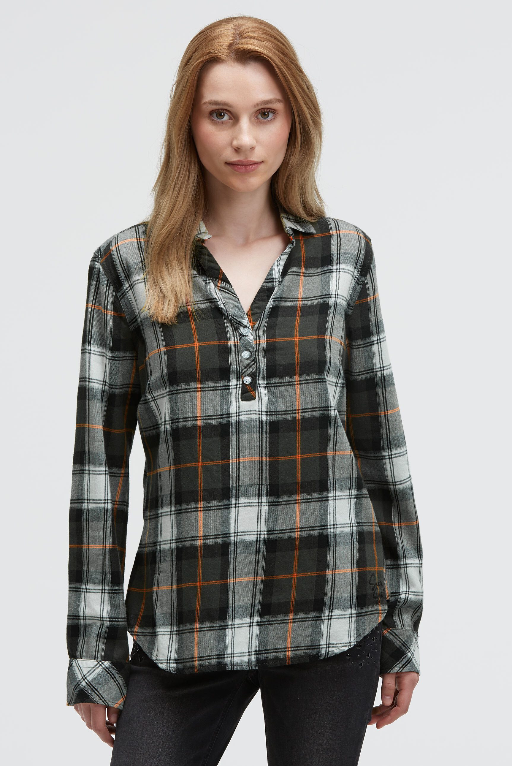 SOCCX Langarmbluse aus Baumwolle