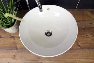 Arnusa Aufsatzwaschbecken »Rundes Waschbecken 43x17 cm« (mit Überlauf), mit Überlauf