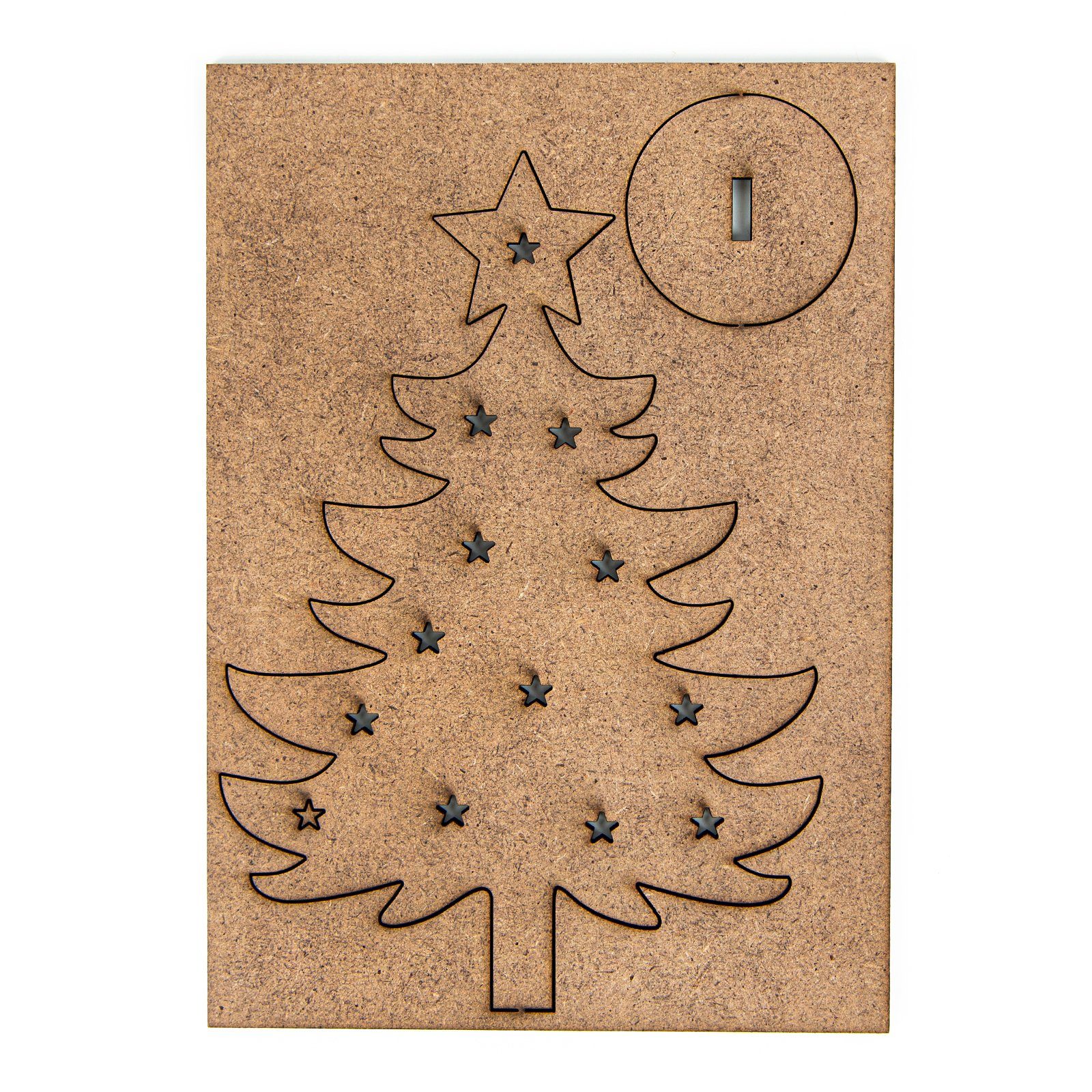 aus Baum Stecken (9 Logbuch-Verlag flacher Holz St) Weihnachtsfigur Weihnachtsbäume zum
