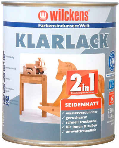 Wilckens Farben Klarlack »2in1 seidenmatt«, geeignet für Kinderspielzeug