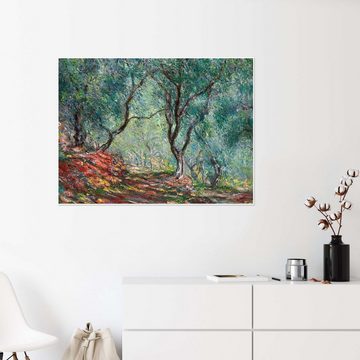 Posterlounge Poster Claude Monet, Olivenbäume im Moreno-Garten, Wohnzimmer Malerei