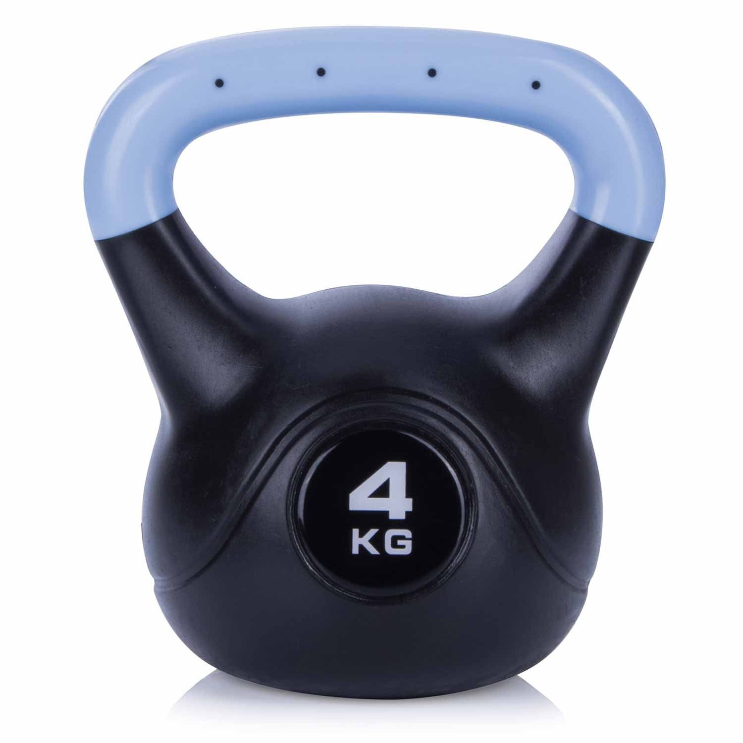 Body & Mind Kettlebell Body & Mind Kettlebell 2–20 kg – Profi Kettlebell mit Kunststoffmantel, (Profi Schwunghantel), Kraftraining Workout Gewicht (4 kg)