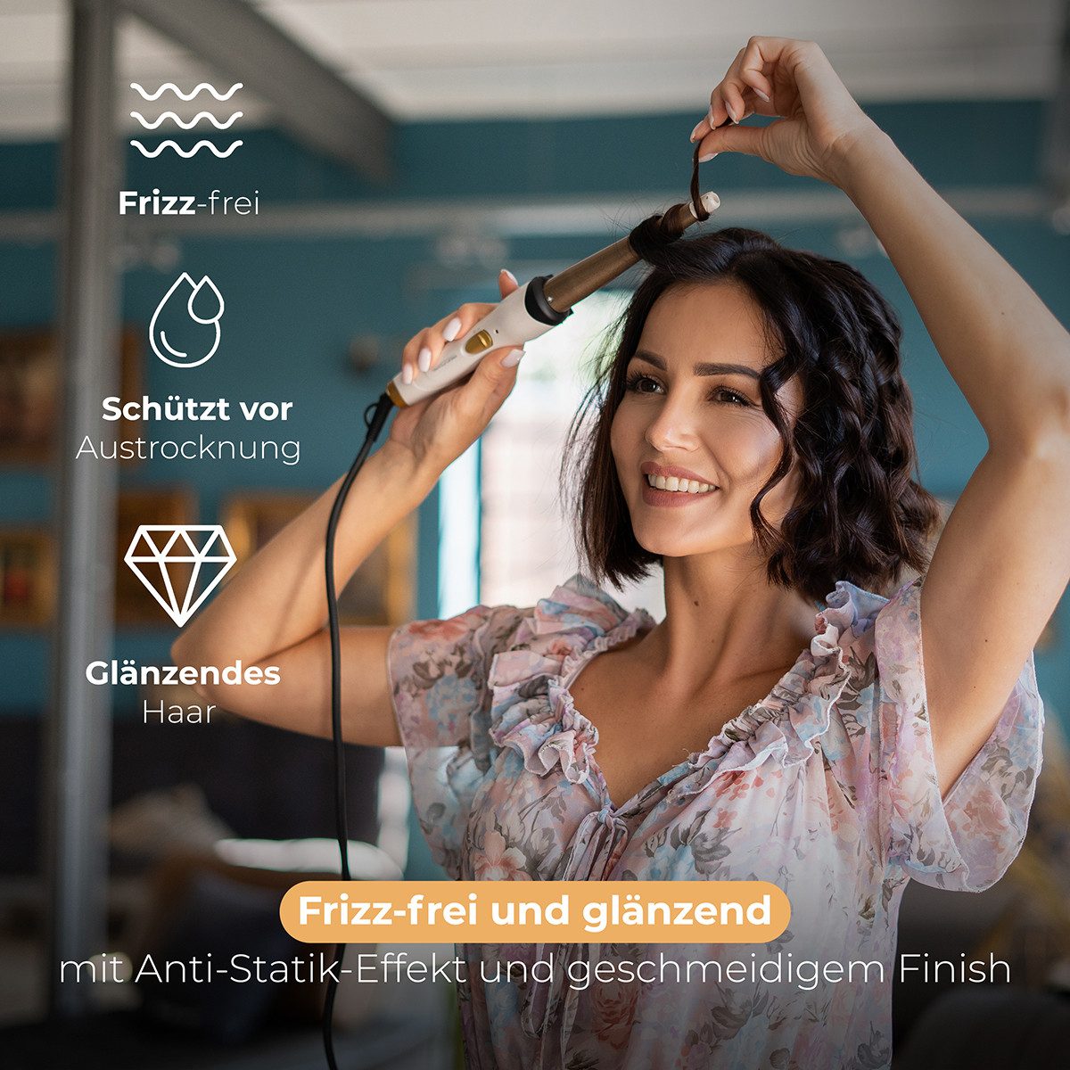 ProfiCare Lockenstab PC-HC 3049, konisch für variable Locken, Ionisierungsfunktion