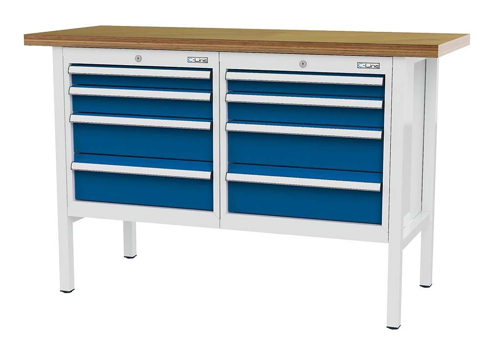 Simplaflex Werkbank Simplaflex Kastenwerkbank mit 8 Schubladen