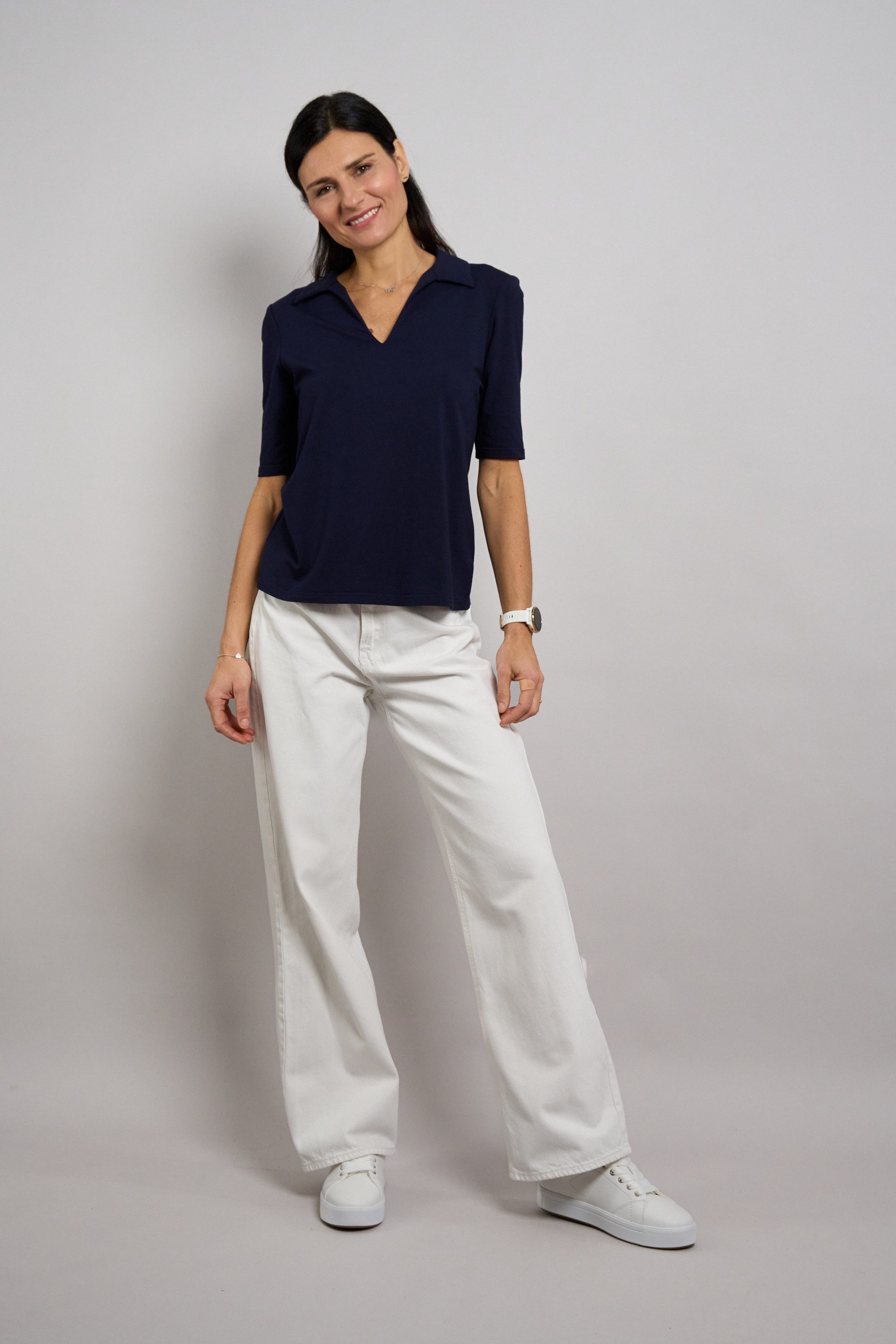Seidel Moden Poloshirt Mit V-Ausschnitt - MADE IN GERMANY – Bild 2 von 4