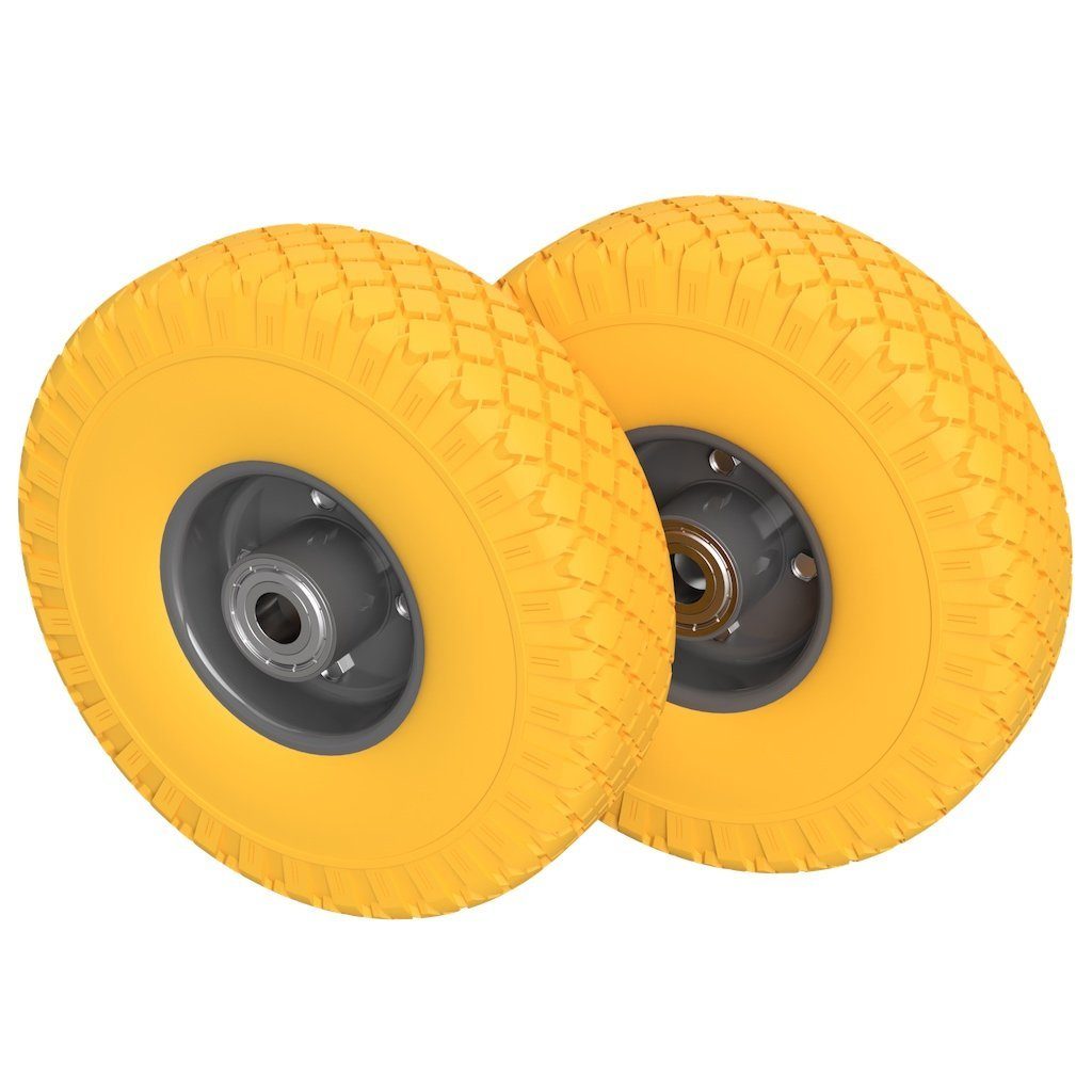 SUPROD Sackkarren-Rad PU Rad Ø 260 mm 3.00-4 Kugellager Sackkarren Bollerwagen Ersatzrad (2 St)