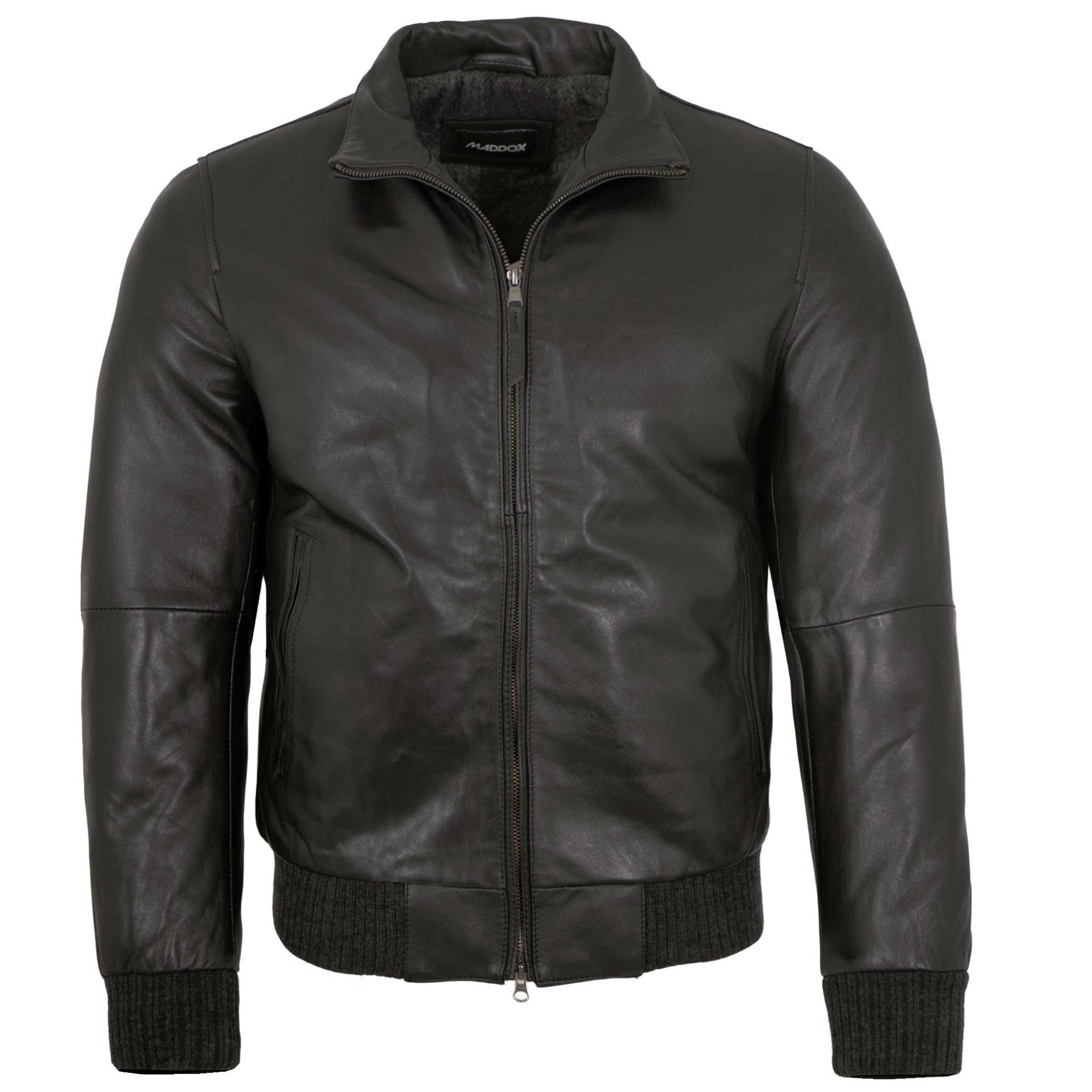 Maddox Lederjacke Carlos MADDOX - Herren Lederjacke Blouson Lammnappa schwarz