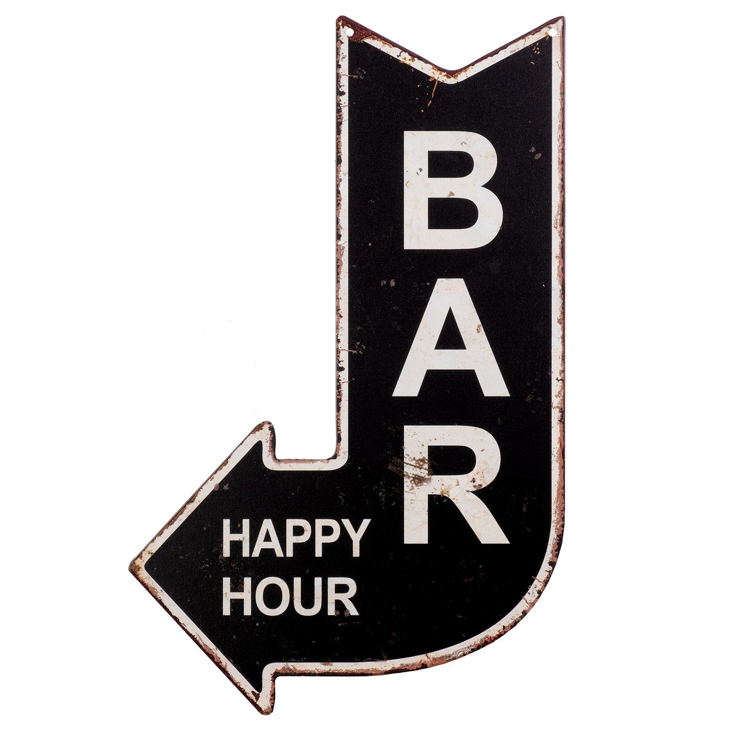 Metallschild Blechschild Bar Happy Hours schwarz