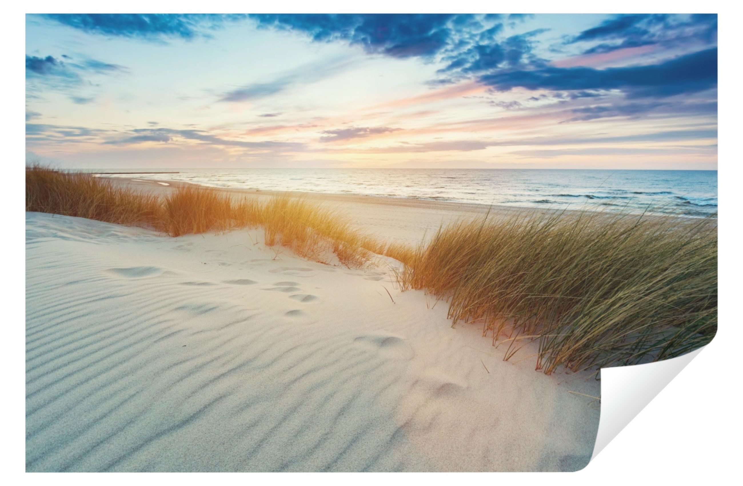 Wallarena Fototapete Strand Meer Landschaft Wohnzimmer Schlafzimmer Vlies Tapete, Premium Halbmatt Glatt Vlies, Strand, Meer, Landschaft, Natur, (Packung, Vlies Fototapete), Fototapete Wohnzimmer Schlafzimmer - Vliestapete inklusive Kleister