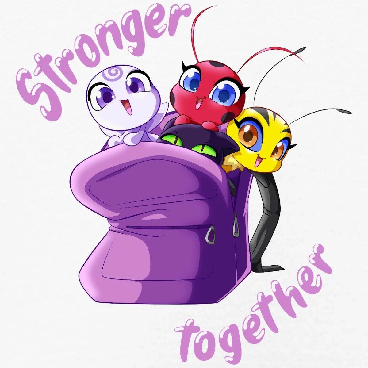 Spreadshirt Hoodie Miraculous Stronger Together Kinder Premium Hoodie (1-tlg)