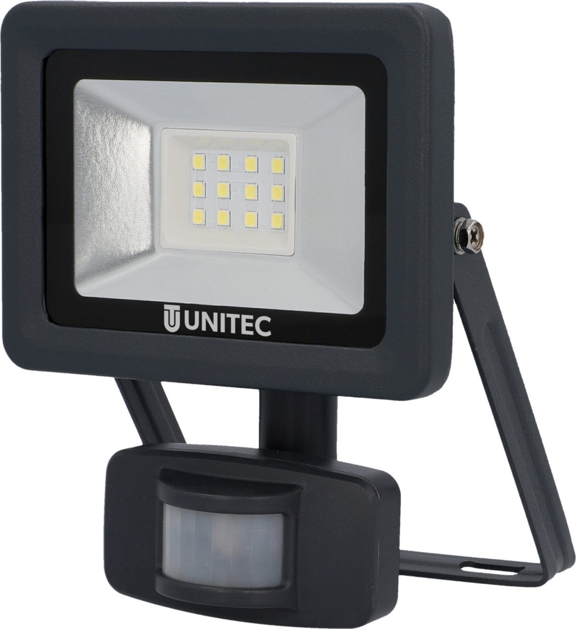 UNITEC Wandstrahler UniTec LED Strahler anthrazit mit Bewegungsmelder, Inkl. Leuchtmittel, Mit Bewegungsmelder nicht dimmbar