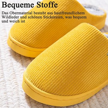 Daisred Winter Baumwolle Pantoffeln Plüsch Flache Wärme Slippers Hausschuh