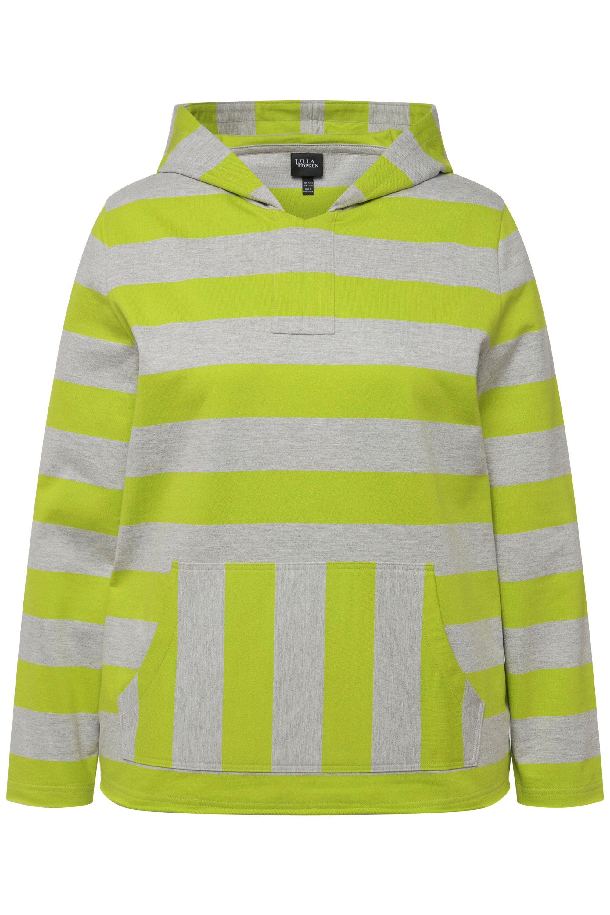 Ulla Popken Hoodie Hoodie Streifen Kängurutasche günstig online kaufen