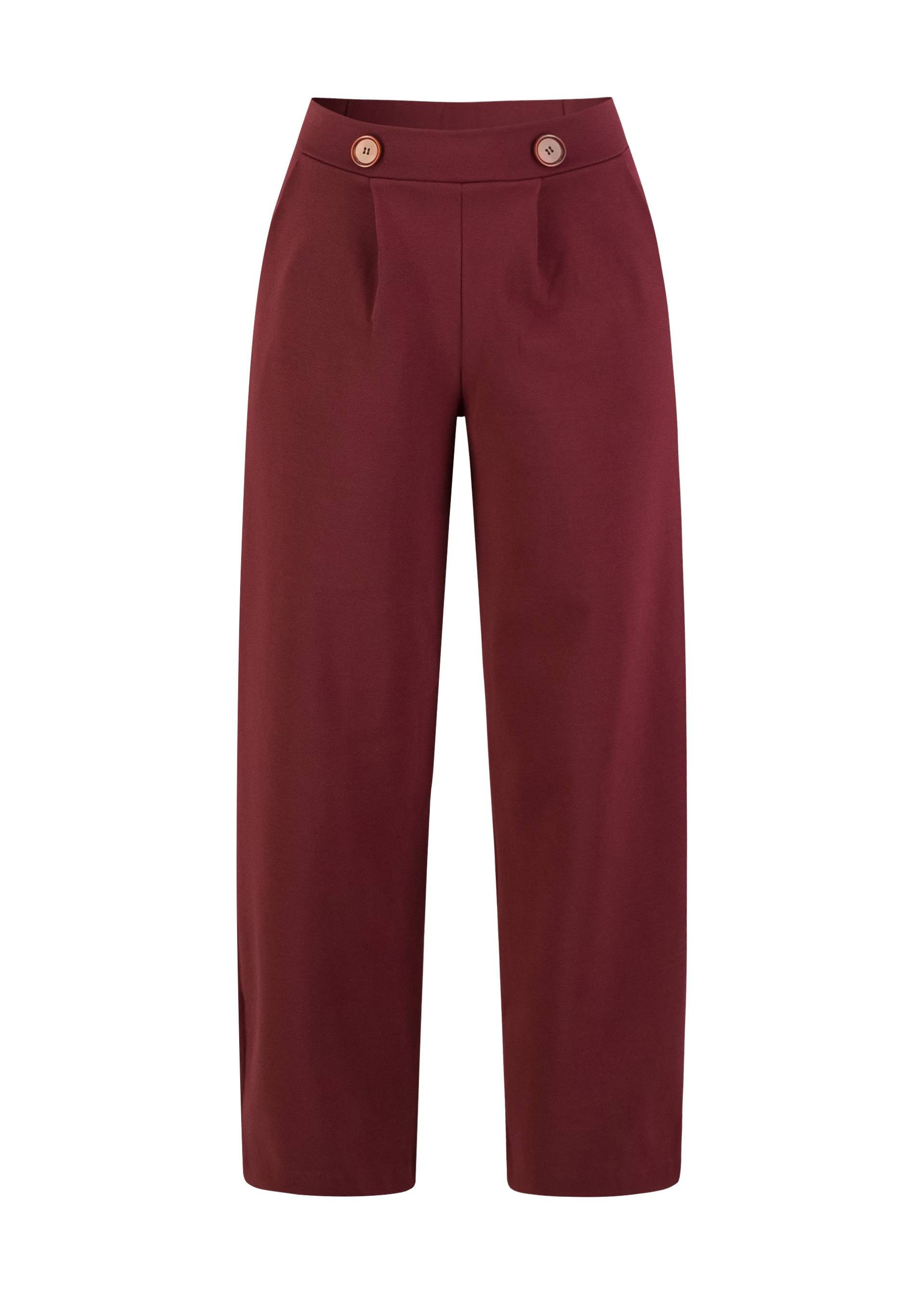 Blutsgeschwister Stoffhose Elegante Jerseyhose mit hohem Bund und weitem Bein für Damen