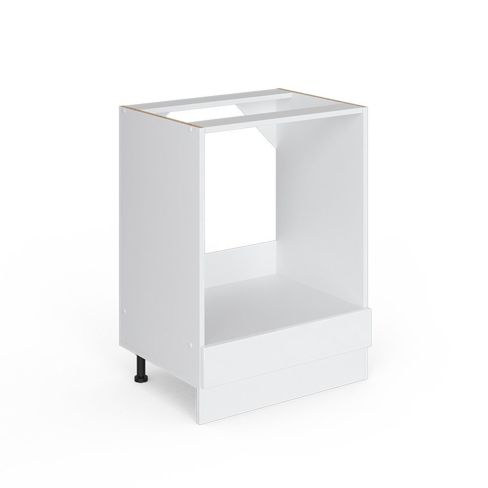 Vicco Herdumbauschrank R-Line, Weiß Hochglanz/Weiß, 60 cm ohne Arbeitsplatte (1-St)