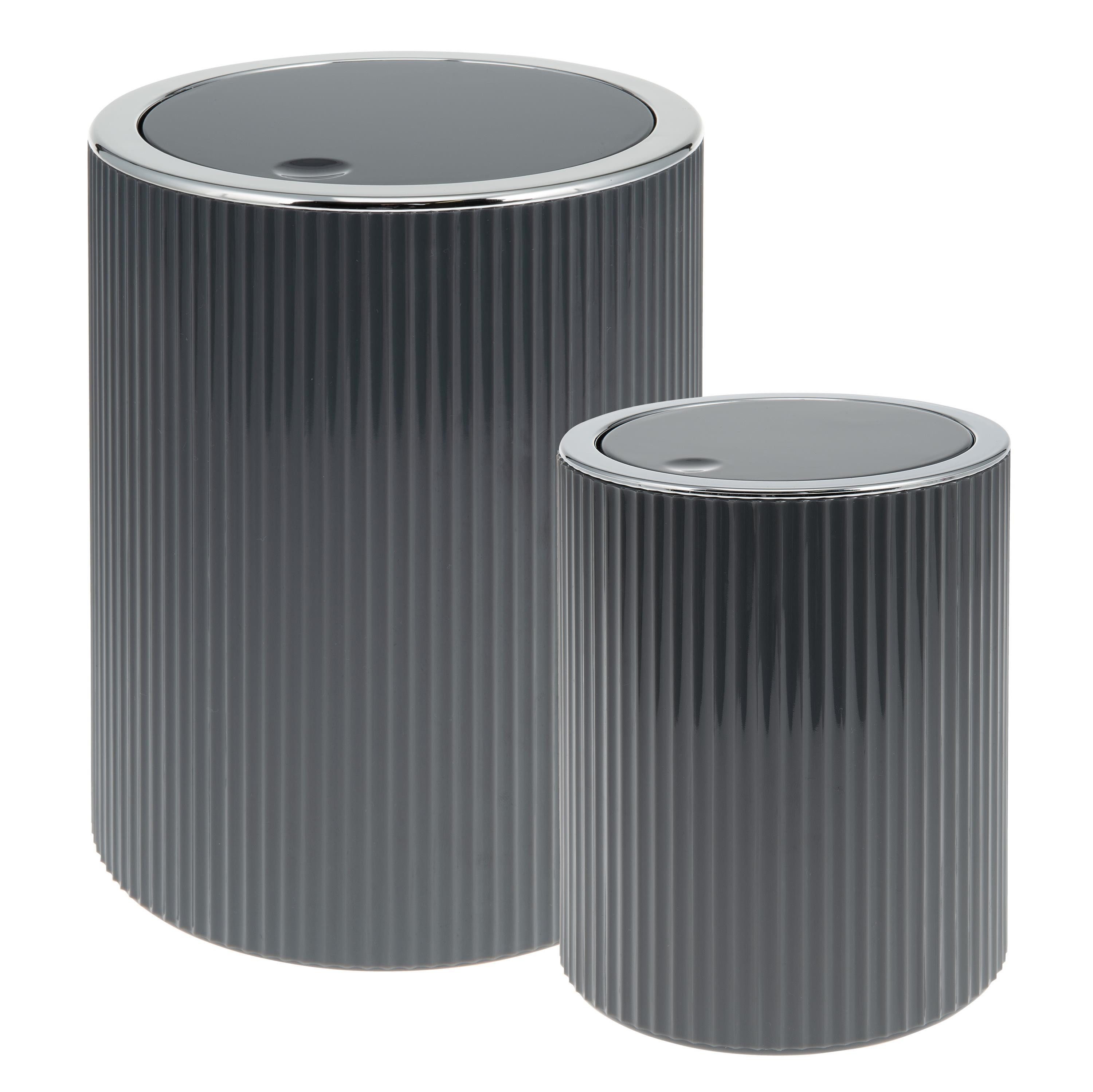 bremermann Kosmetikeimer Kosmetikeimer 2er Set GAVELLO mit Schwingdeckel // Mini 1,5 L und 5,5