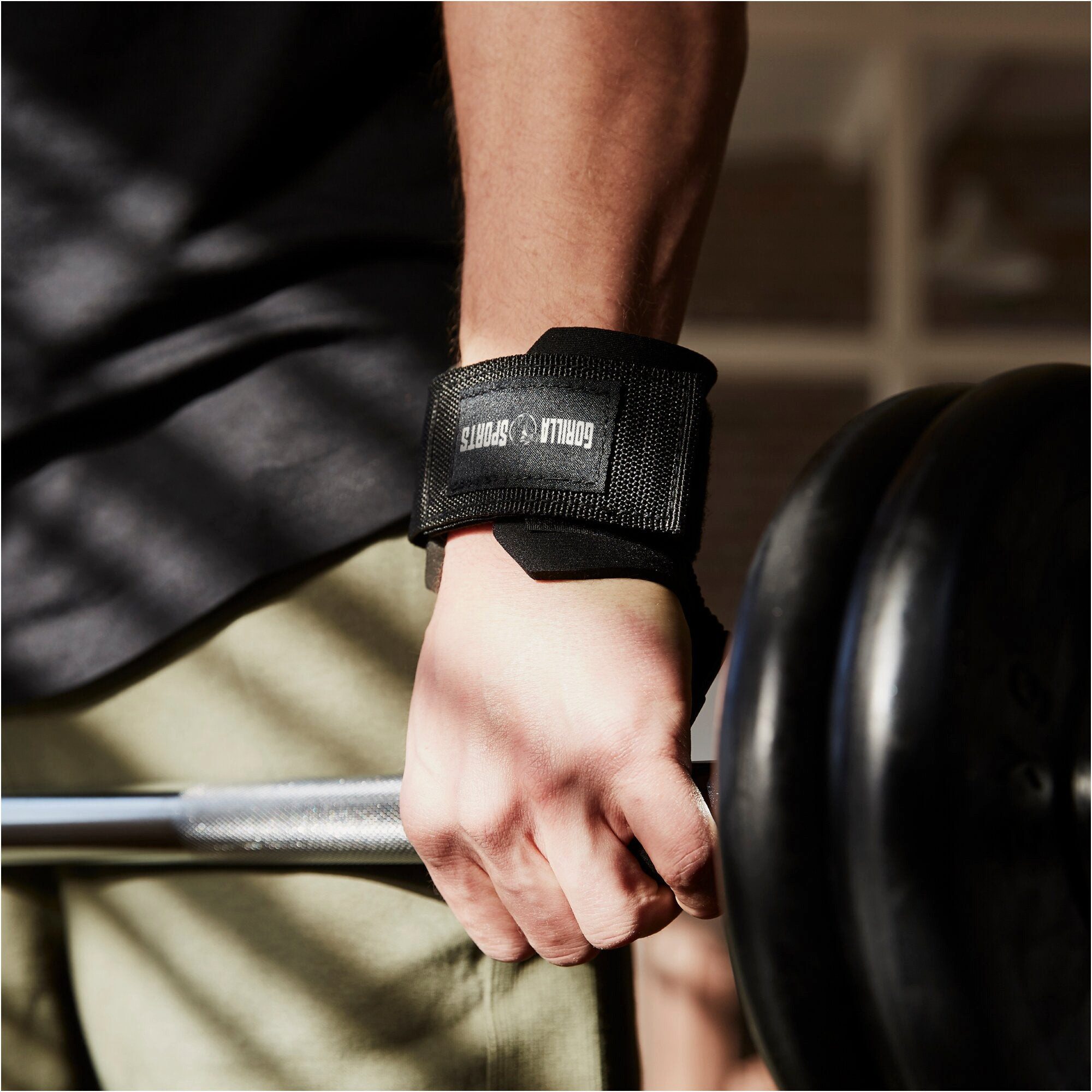 GORILLA SPORTS Trainingshilfe Zughilfen mit Haken 2-er Set Schwarz/Weiß