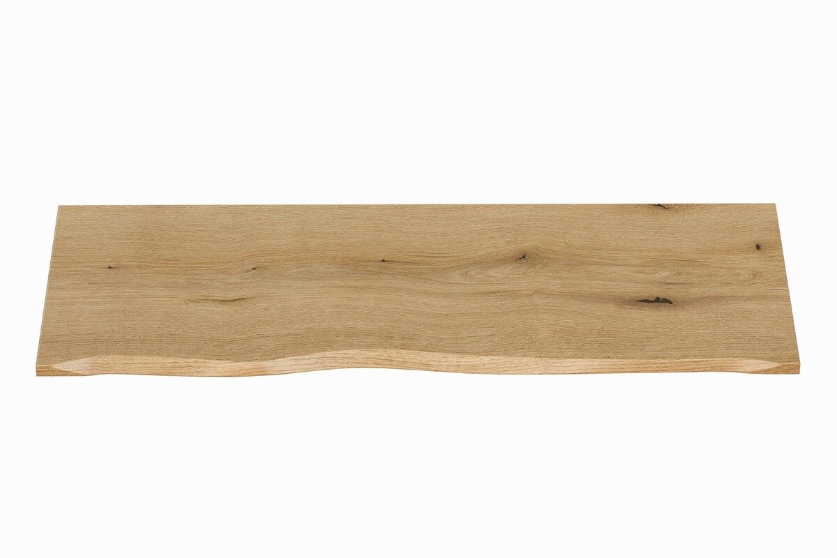 einfachgutemoebel Doppelwaschtisch Waschtisch ILUNA CASH 120cm mit Baumkante Evoke-Oak & Becken wählbar (Badmöbel Set, 1-St., Waschtisch Unterschrank)