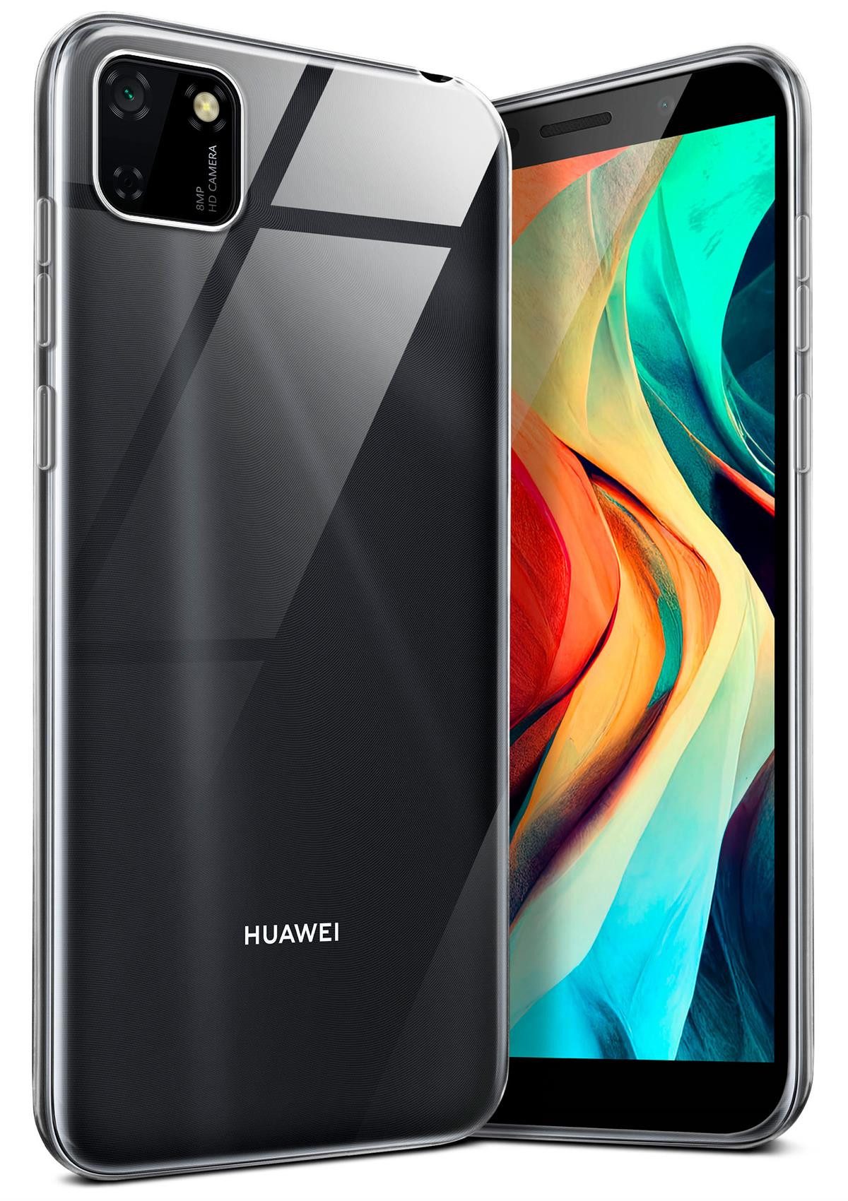 moex Handyhülle moex® Aero Case für Huawei Y5p, Hülle Silikon durchsichtig, Clear Schutzhülle Transparent Silikonhülle