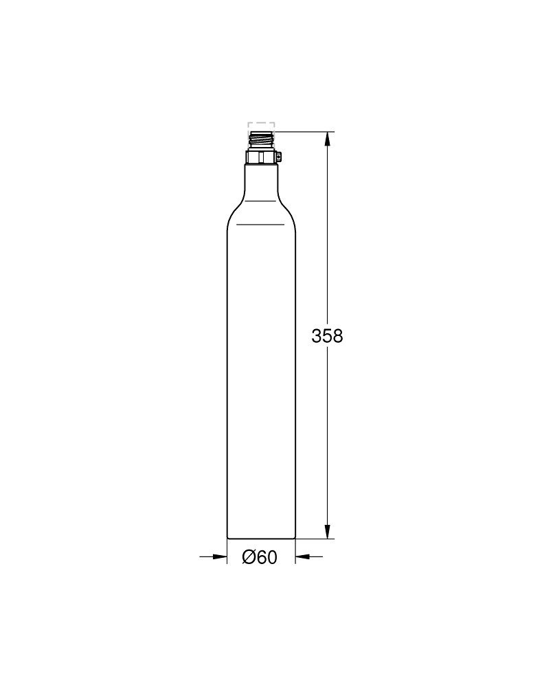 Grohe Wassersprudler Blue Starterset 425g CO² Flaschen, 4 Stck. (40422000)