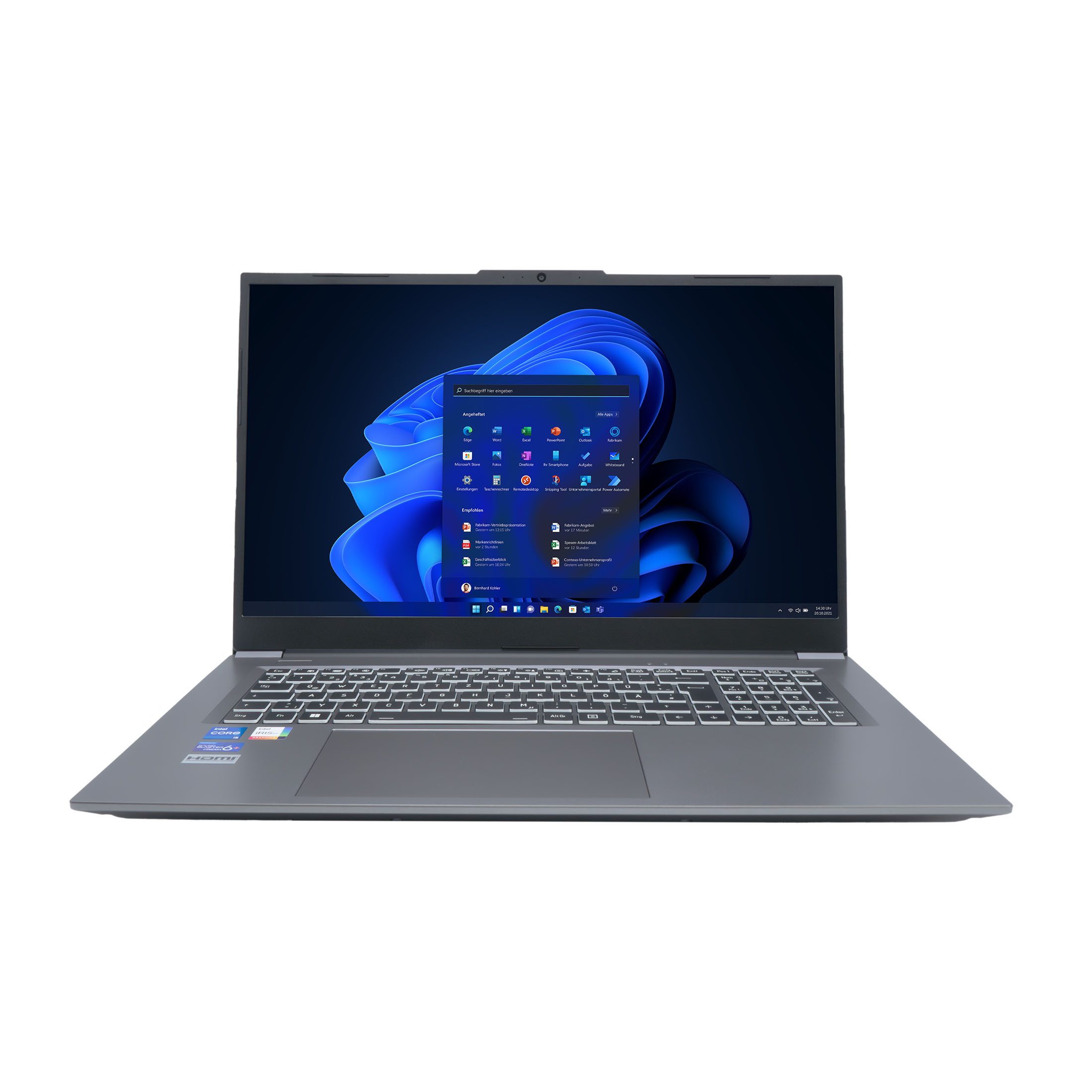 TERRA MOBILE 1717R - 17,3" FHD - Intel Core i5 1334U - Business-Notebook (43,94 cm/17.3 Zoll, Intel Core i5 1334U, Iris Xe Graphics, 500 GB SSD, Notebooktasche)