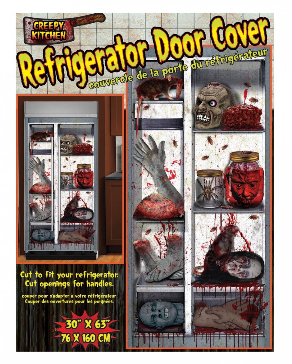 Horror-Shop Dekofigur Unheimliche Halloween Kühlschrank Dekofolie