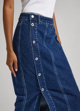 Pepe Jeans Jeansrock MIDI SKIRT mit Knopfleiste und Schlitz