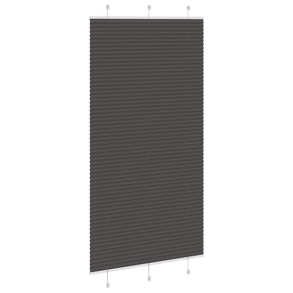 Rollo Plissee Schwarz 110x200 cm Stoffbreite 109,4 cm Polyester, vidaXL – Bild 4 von 5