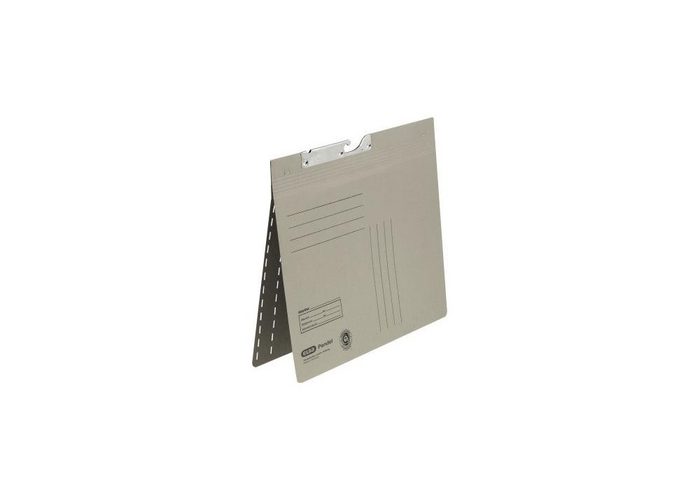ELBA Hängeregistereinsatz Pendelhefter DIN A4 320g/m² kaufmännische Heftung Amtsheftung mit Organisationsaufdruck Manilakarton recycelt grau