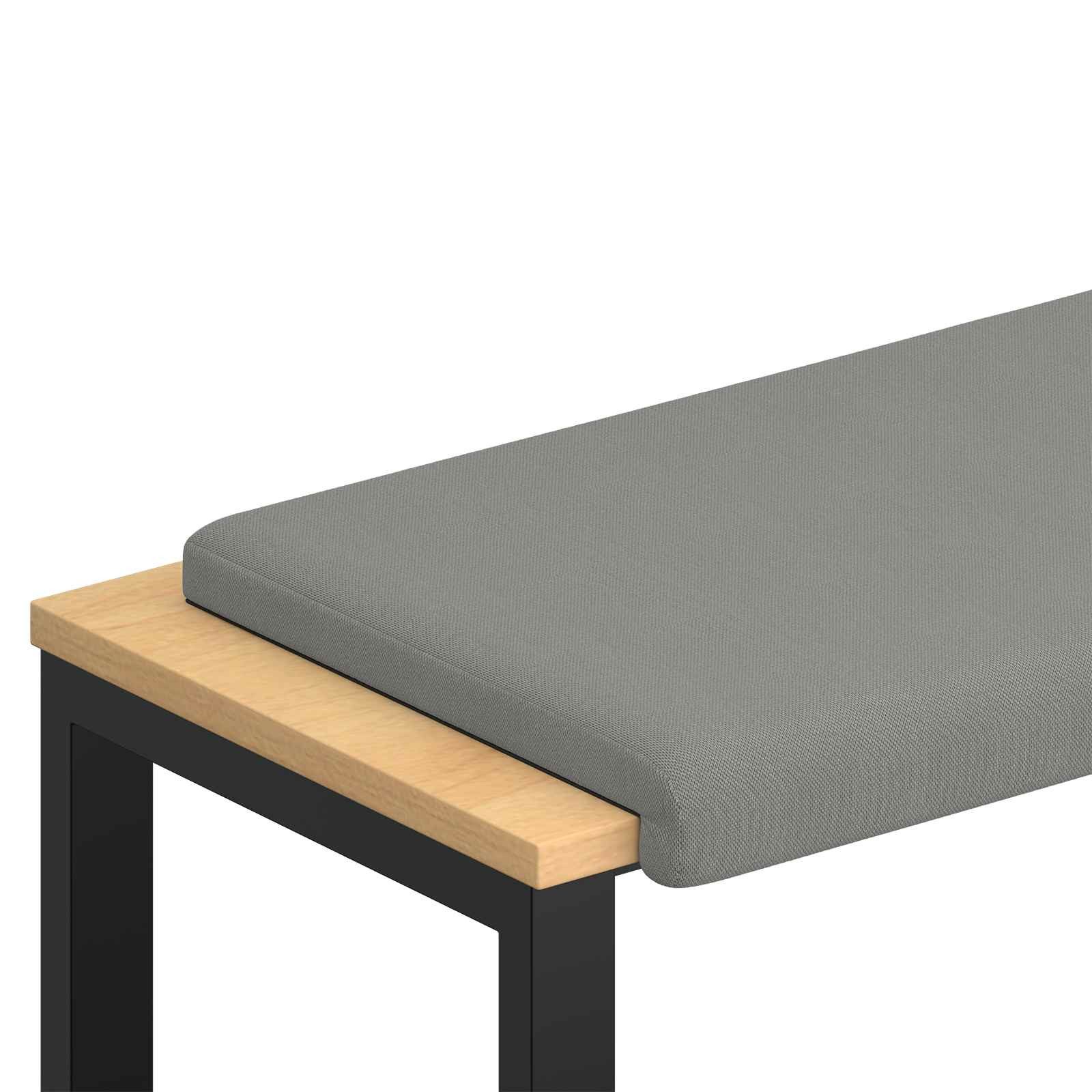 vidaXL Sitzauflage Bankkissen Strukturiertes Samt Dunkelgrau Tiefe 35 cm, (1 St)