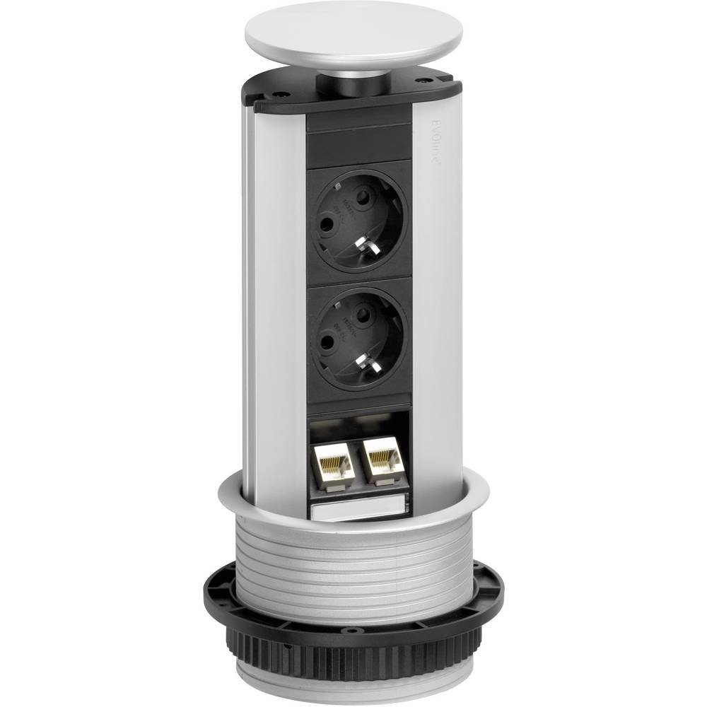 Evoline Steckdosenturm 93100314 Steckdosenleiste, versenkbar