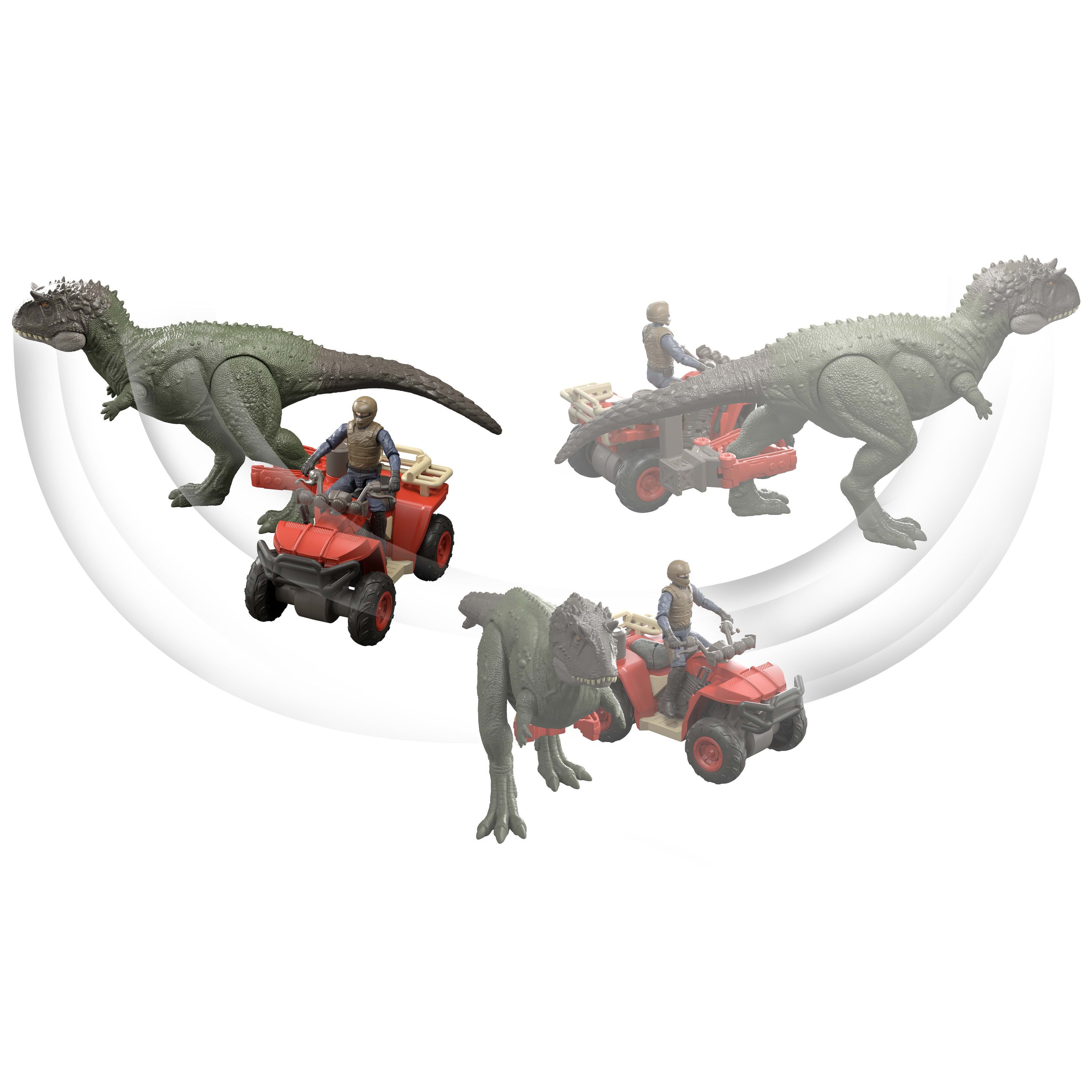Mattel® Actionfigur Jurassic World Quad-Set mit Fangklaue