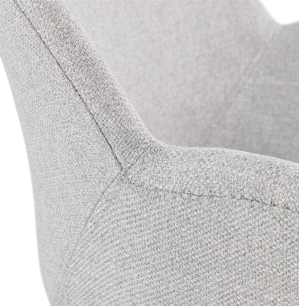 KADIMA DESIGN Esszimmerstuhl ROA Textile (light Loungesessel grey) Beige/Grau