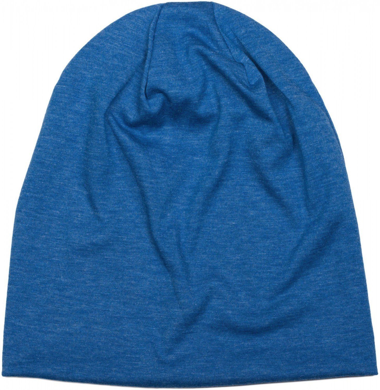 Beanie Slouch Beanie (1-St) Uni Blau meliert styleBREAKER Mütze