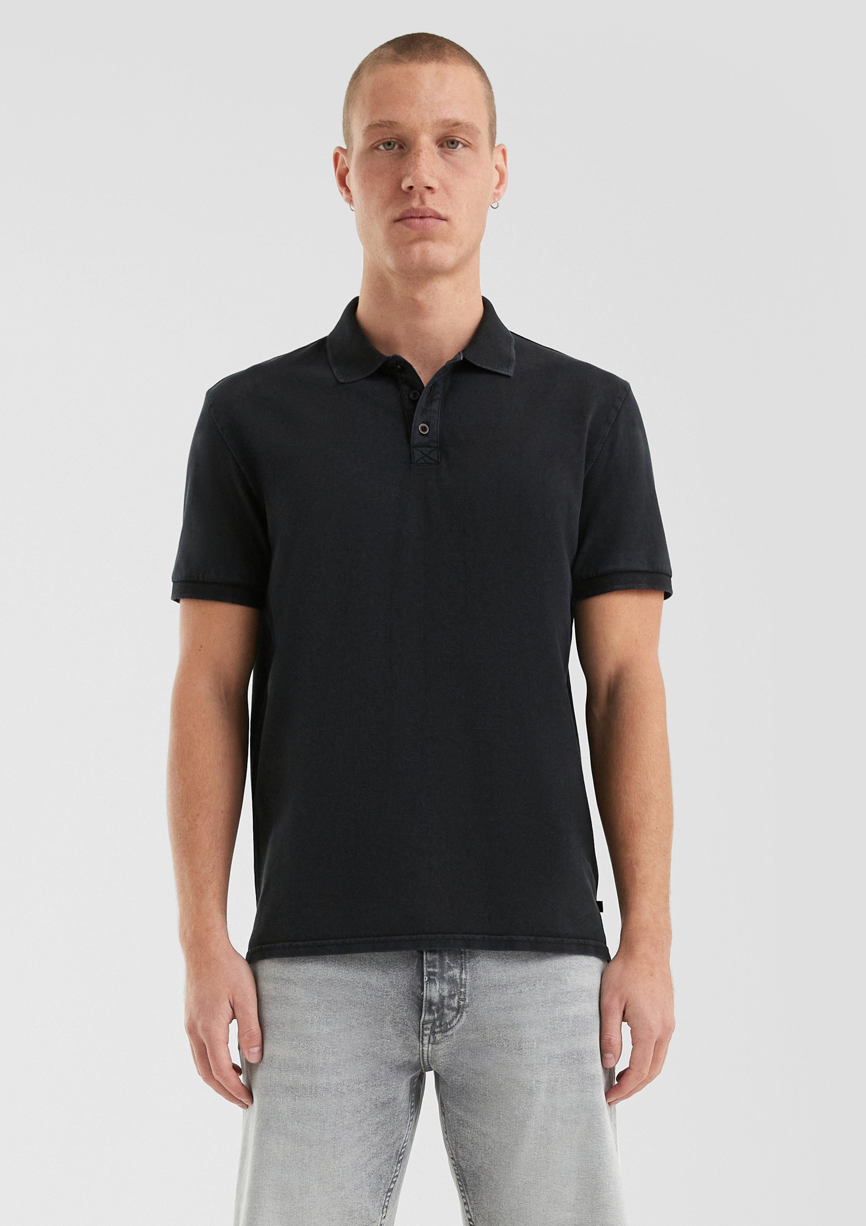 QS Kurzarmshirt Gewaschenes Polo-Shirt aus Baumwollpiqué günstig online kaufen