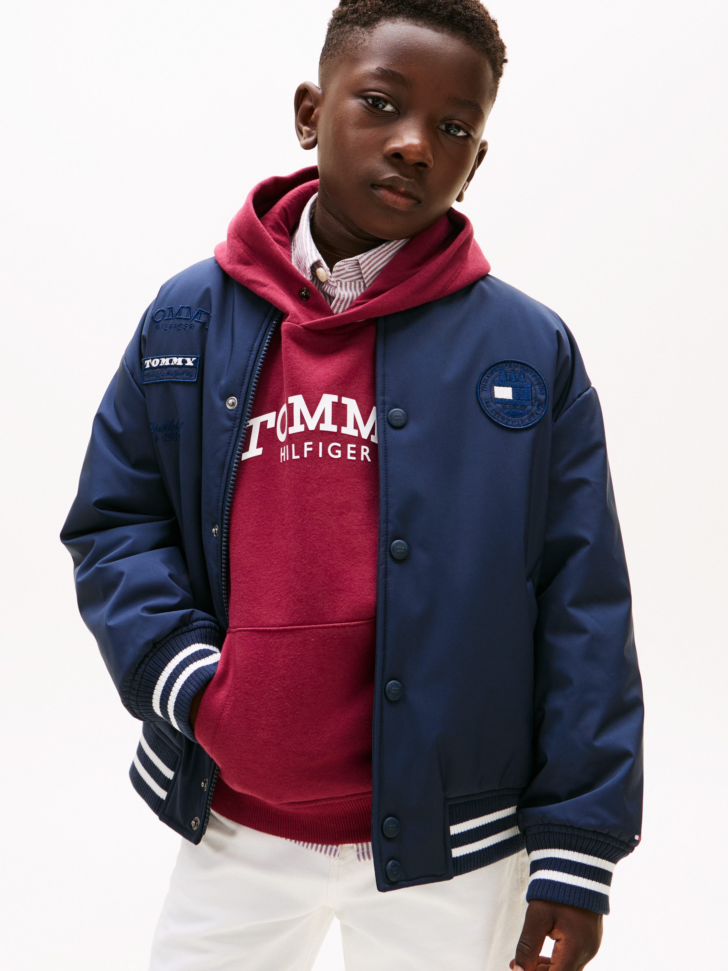 Tommy Hilfiger Bomberjacke PADDED GRAPHIC BOMBER Regular fit, für Kinder bis 16 Jahre, Druck
