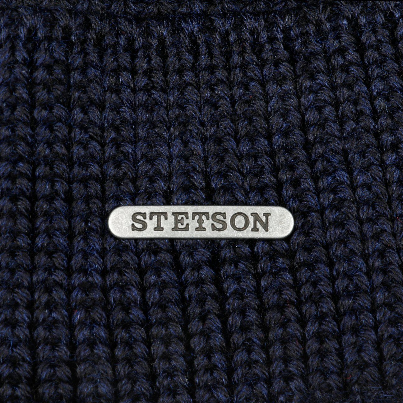 Stetson Beanie (1-St) Wollmütze Italy dunkelblau Umschlag, mit Made in