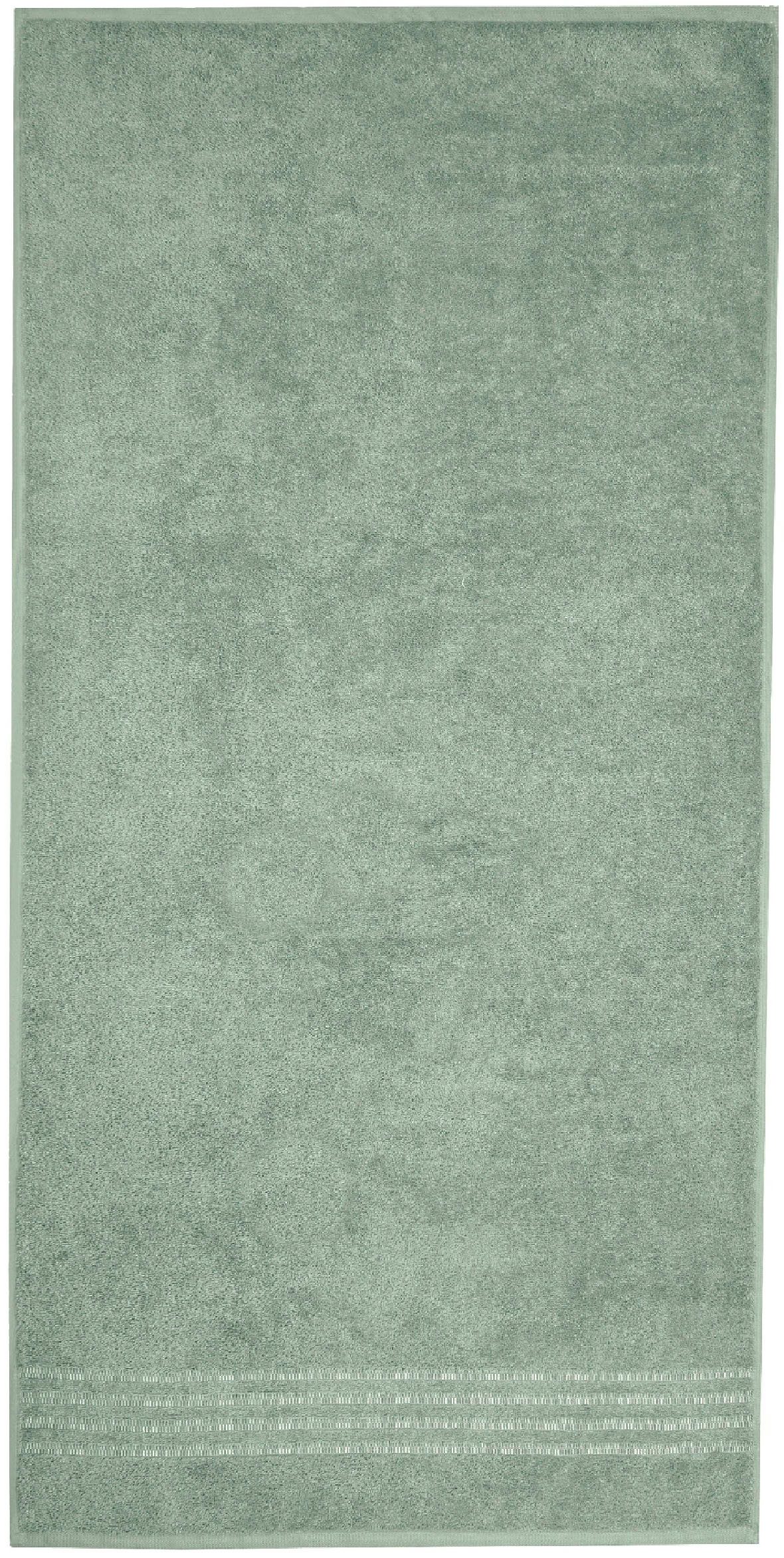 Schiesser Duschtücher Milano aus 100% Baumwolle mit eleganter Bordüre in Hoch-Tief-Optik, Frottier (Set, 2-St), Made in Green
